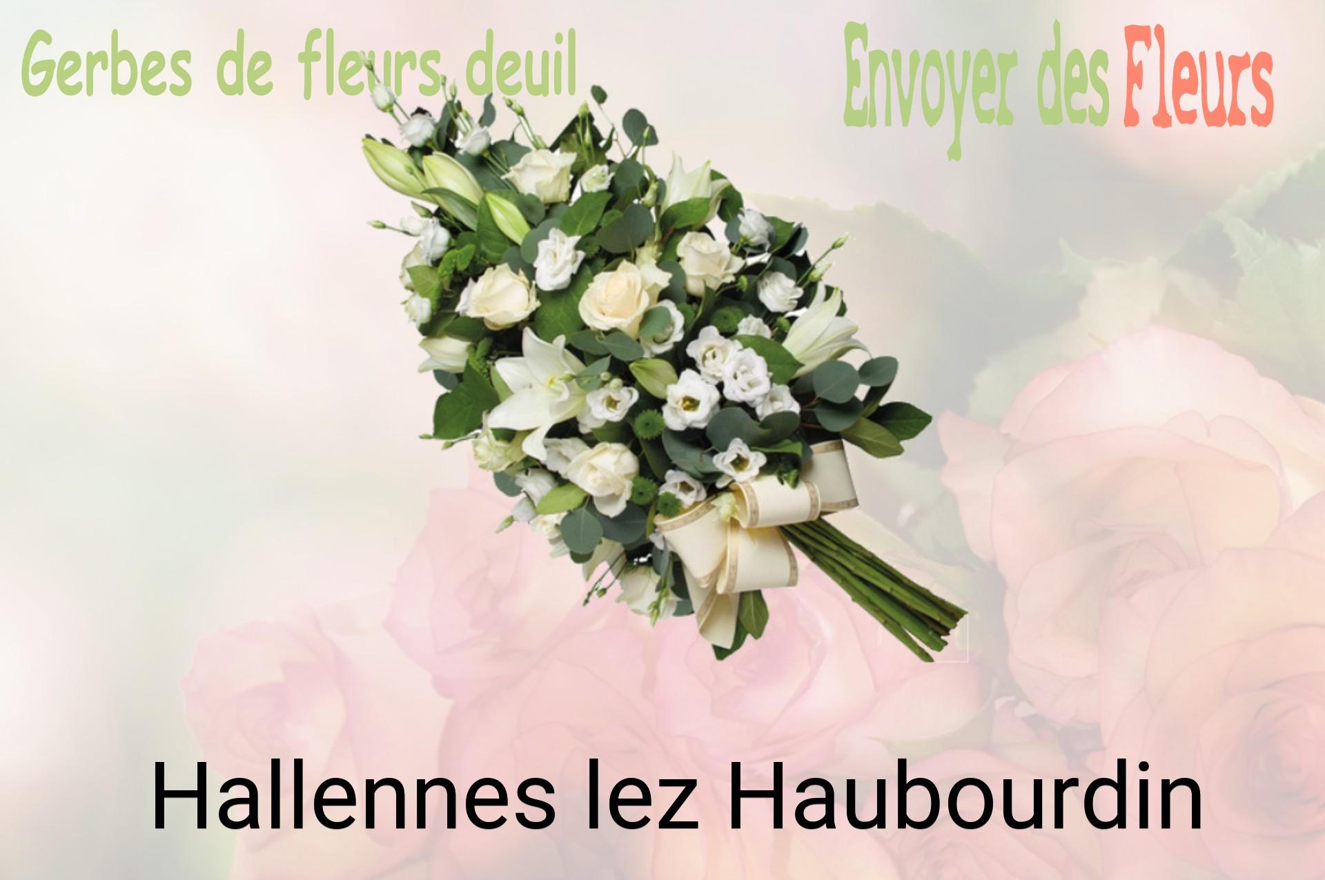 Gerbe de fleurs de deuil livrée à Hallennes-lez-Haubourdin